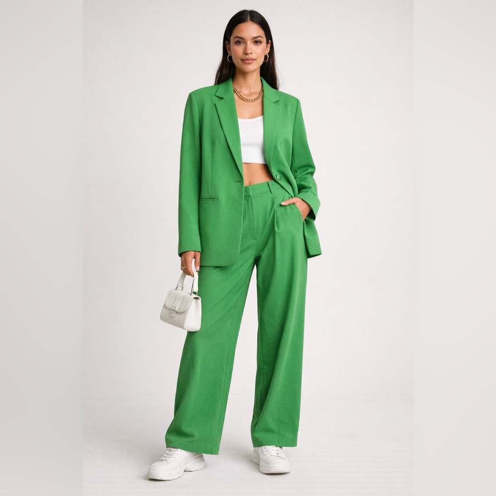 Reclaimed Vintage Green Blazer & Pants Set Mixed Size Tailored Suit